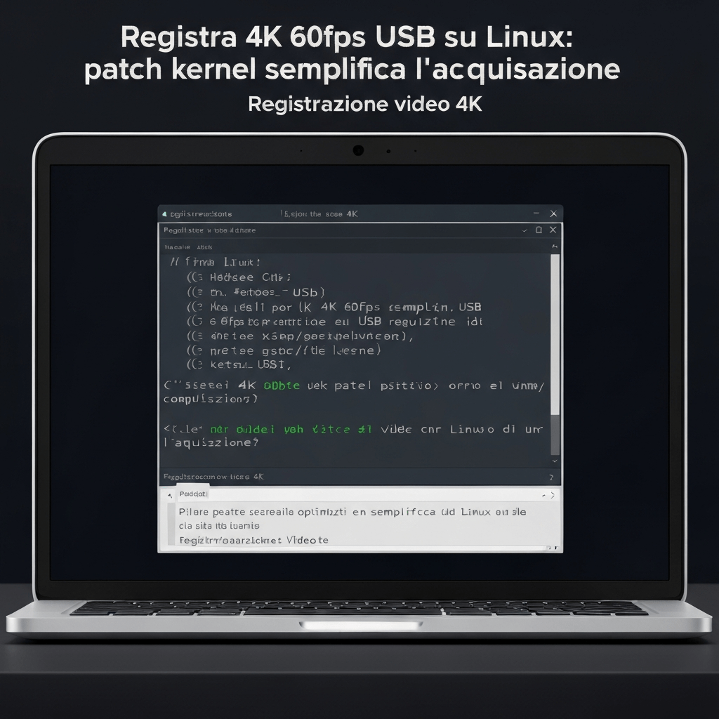 USB to Linux kernel patch for 4K 60fps registration.