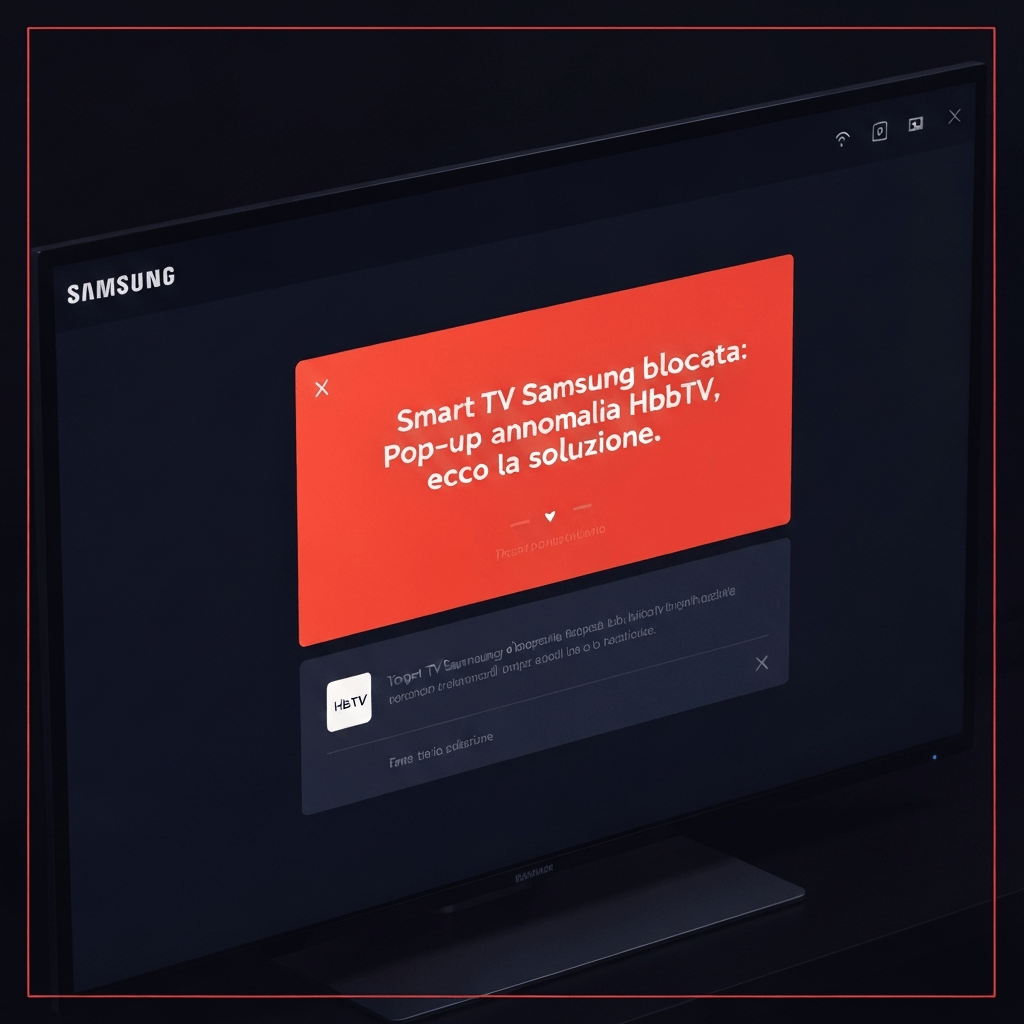 Samsung Smart TV with HbbTV anomaly pop-up