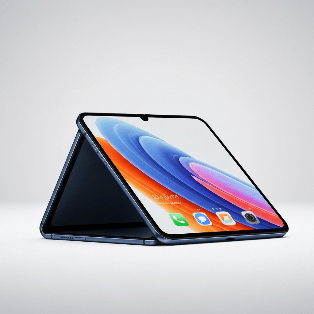 Large Xiaomi foldable phone closes to resemble a phone.