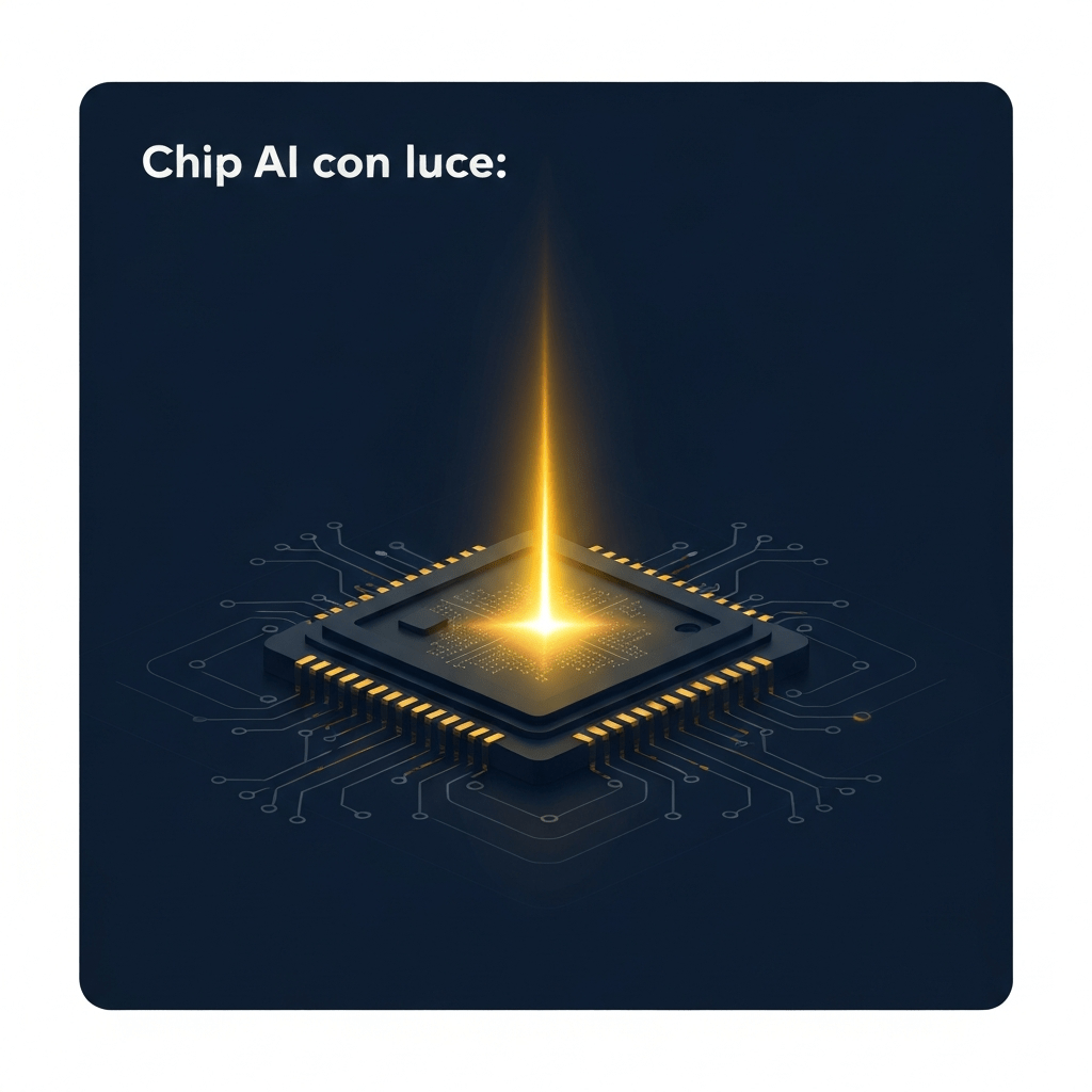 AI chip using silicon photonics with light.