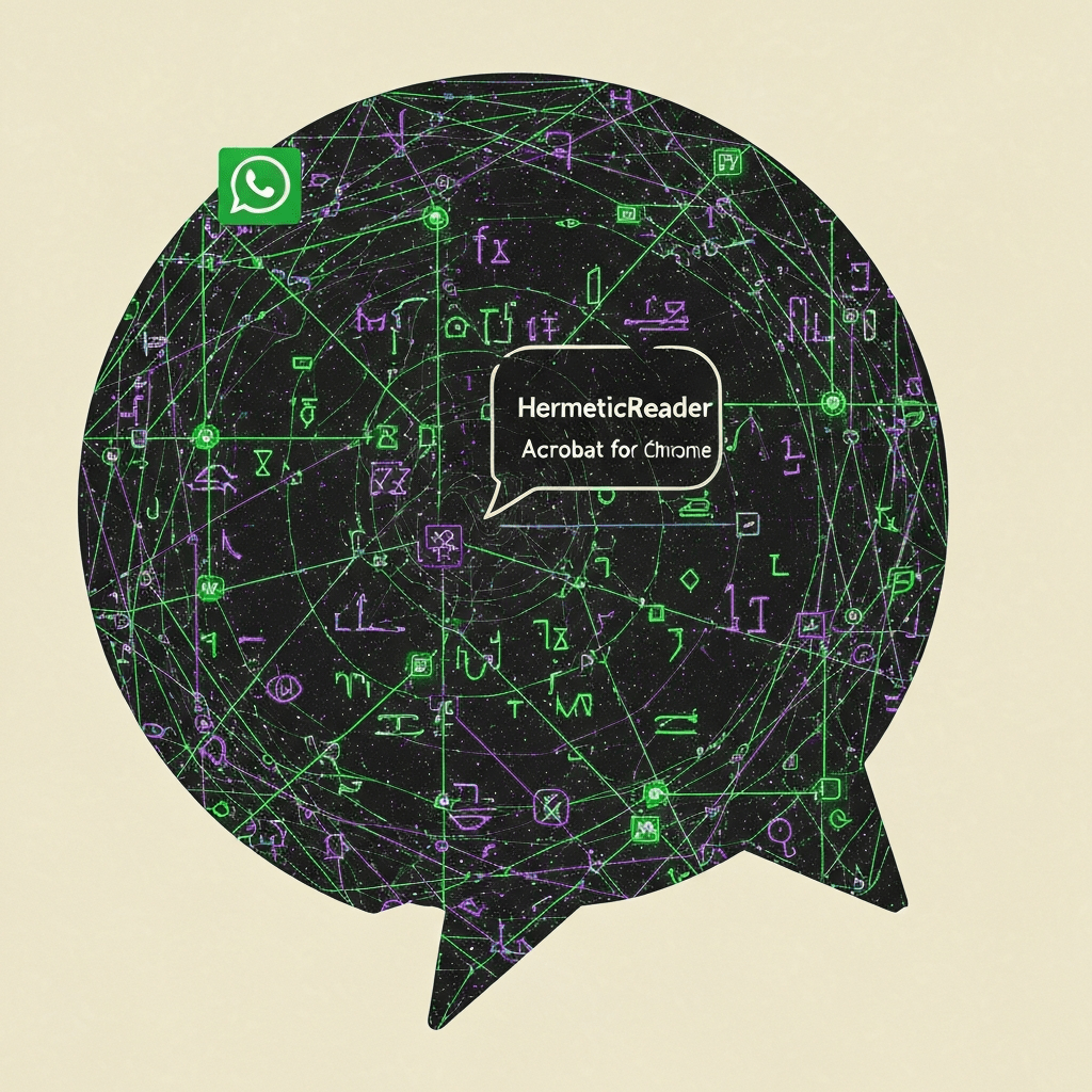 WhatsApp Web chat accessed via Acrobat PDF
