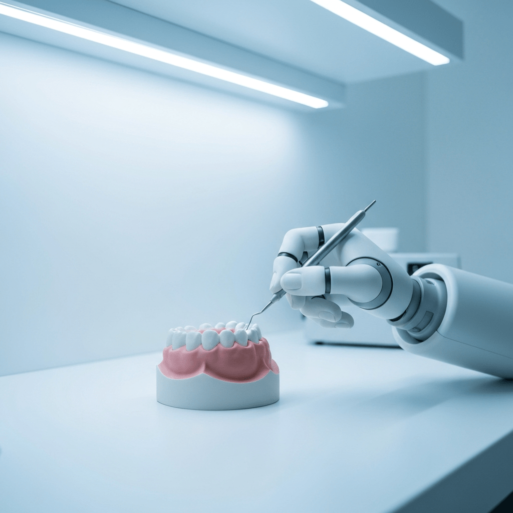 Mini robot dentist uses laser to revolutionize dental crowns.