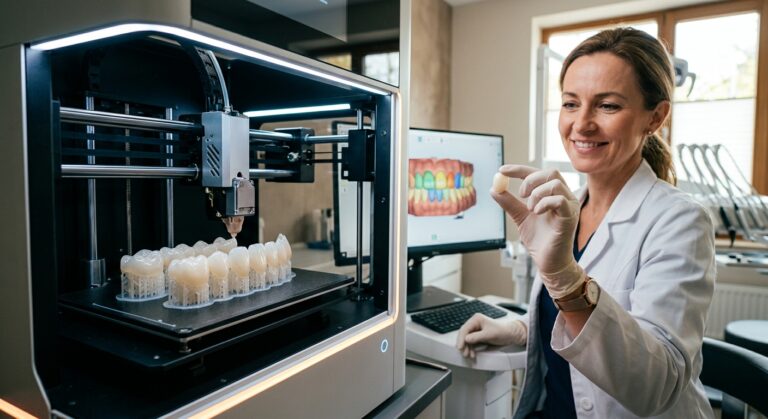 3D printed dental crowns for same-day treatment.