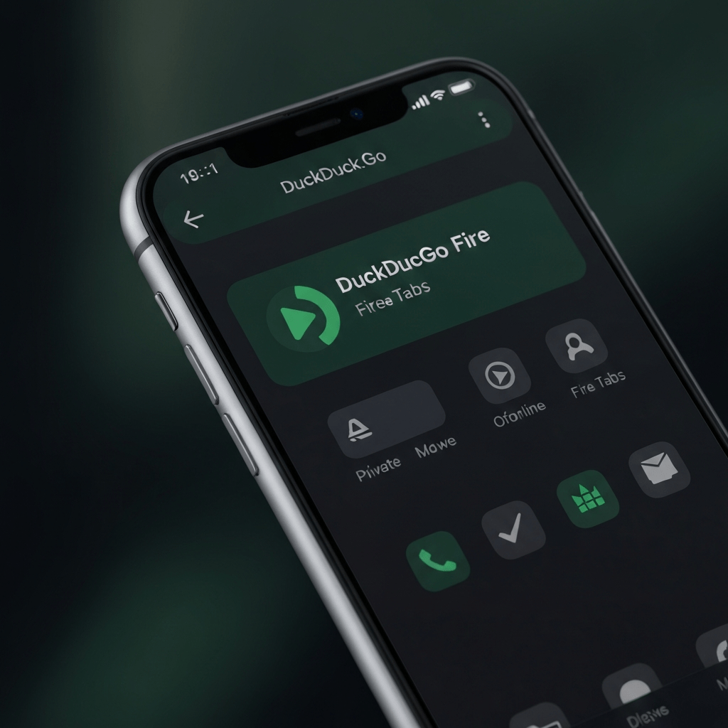 DuckDuckGo privacy browser with fire tabs on iPhone