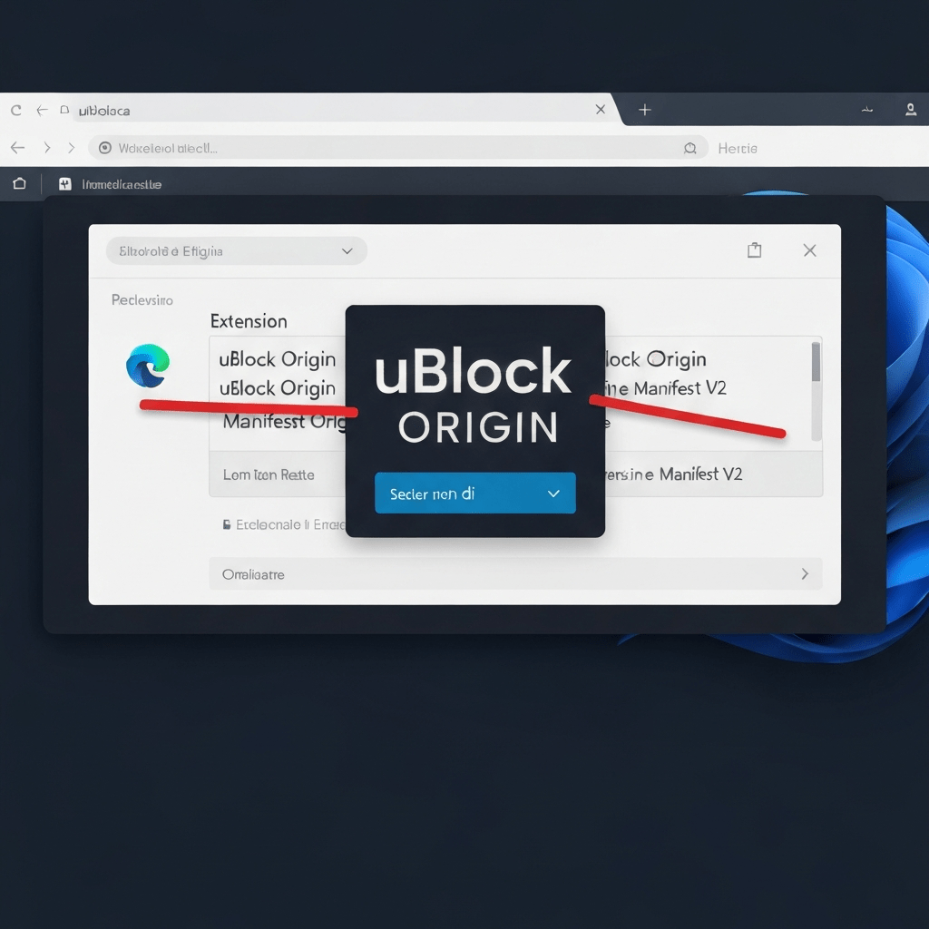 Edge blocking uBlock Origin extension with Manifest V2 warning