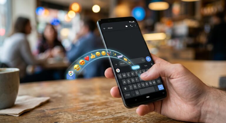 Gboard's new fluid message insertion feature.