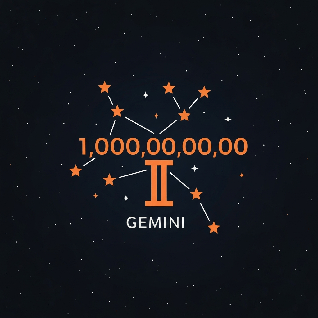 Gemini logo with 1 billion users.