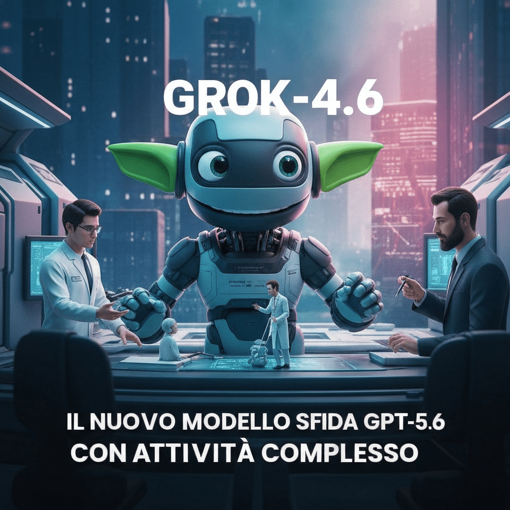 AI chatbot Grok-4 with a futuristic, sleek design.