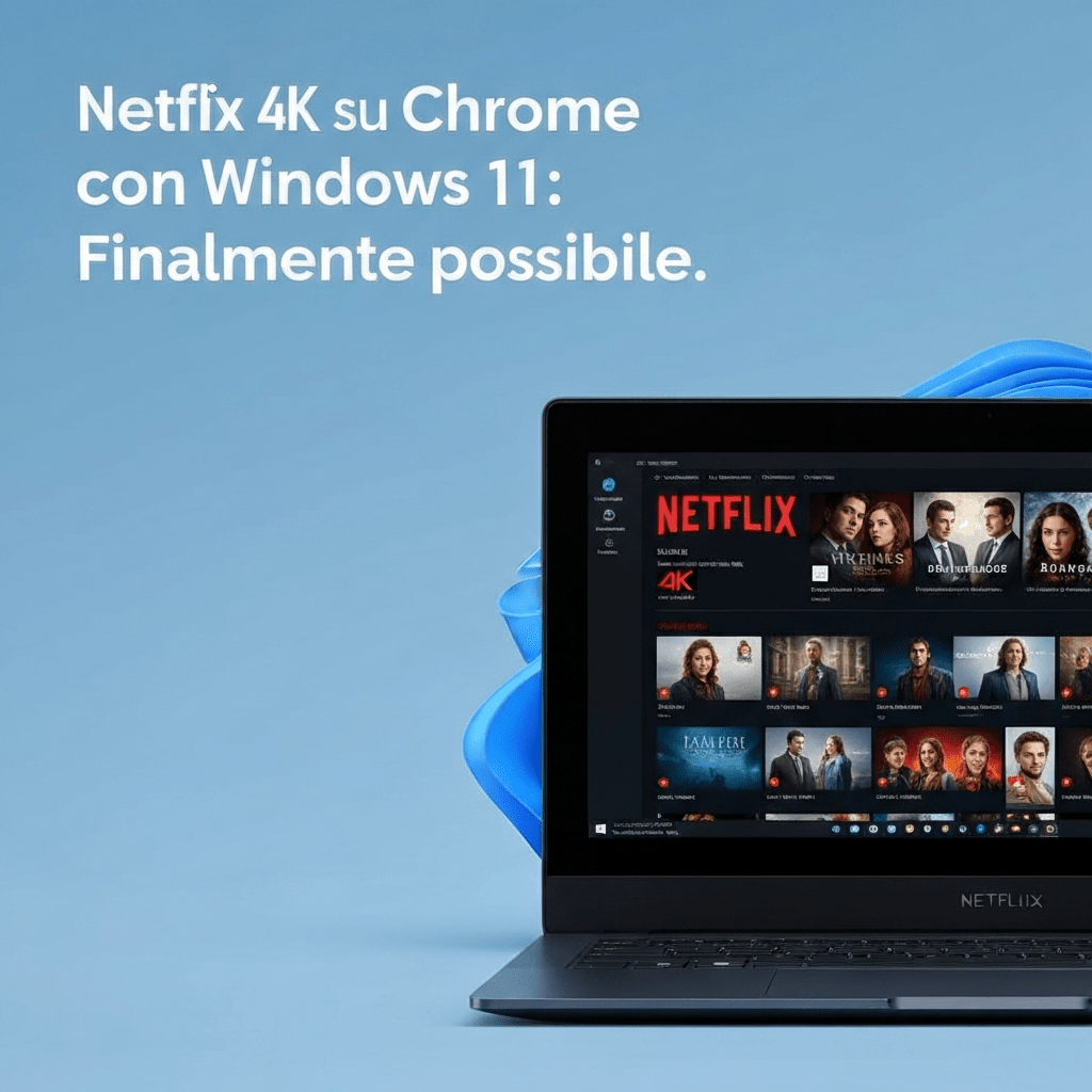 Netflix 4K streaming on Windows 11 via Chrome.