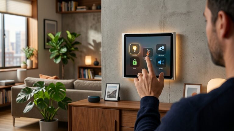 Apple display becomes a smart home control center.