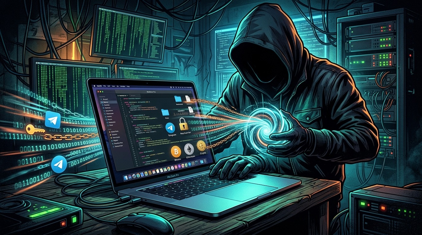 Cybersecurity alert: MacSync malware steals Telegram and crypto passwords.