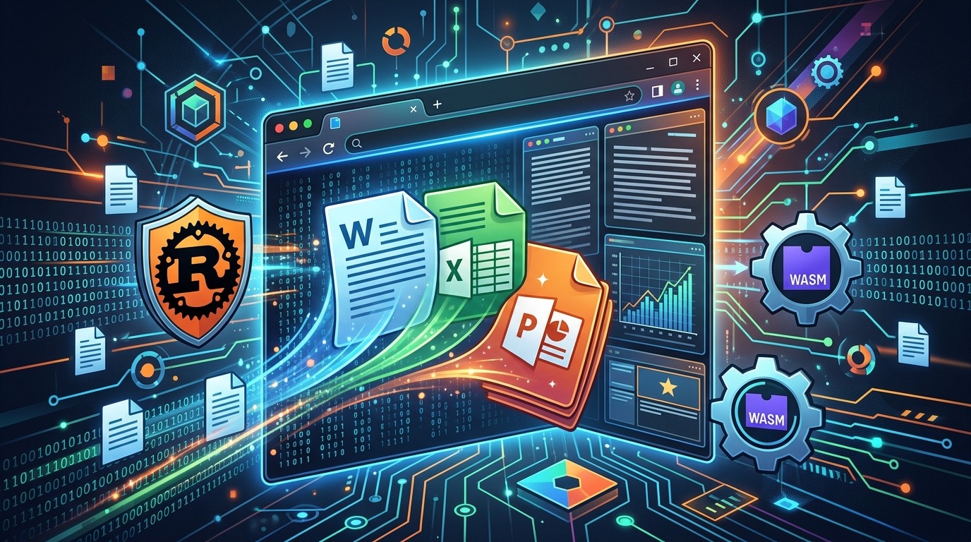 Word, Excel, and PowerPoint viewer displaying documents.
