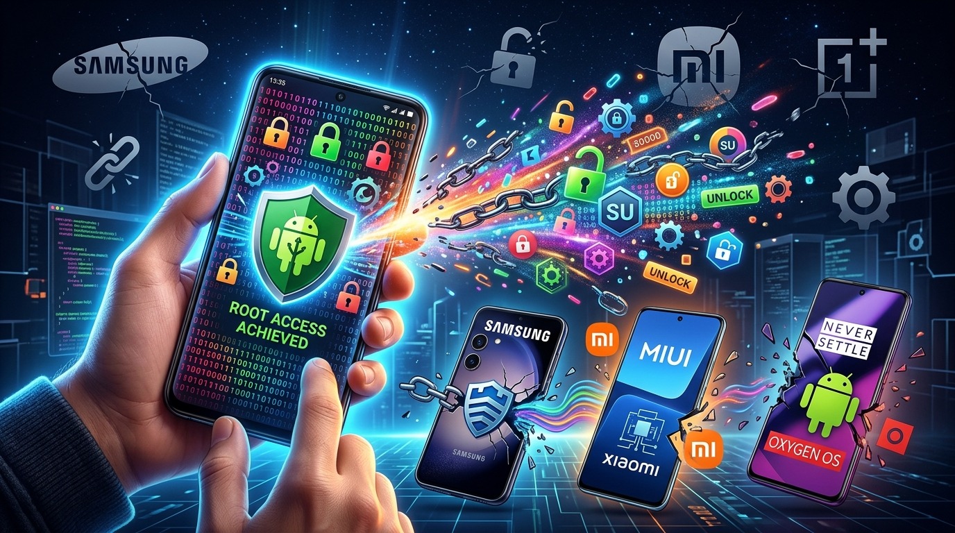 Samsung, Xiaomi, and OnePlus phones with "system update" prompts
