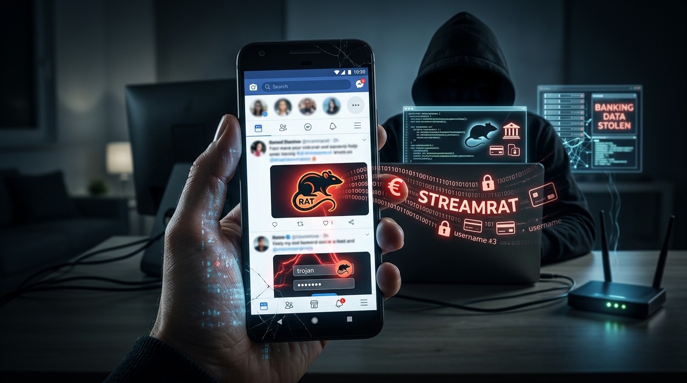 Android malware on social media targeting login credentials.