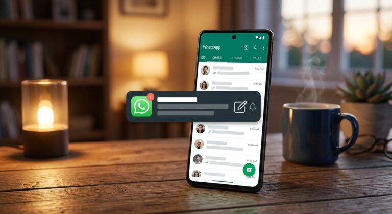 WhatsApp notification for unsent messages in draft.